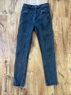 I & M black label Black Skinny Jeans Front Seams size 5 high rise